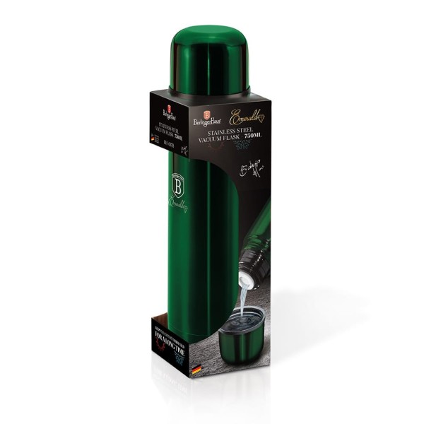 Термос для напоїв Berlinger Haus Metallic Line Emerald 0.75 л стальний BH-6378