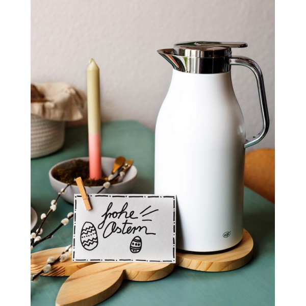 Термос Alfi Skyline 1,5 л білий матовий для збереження гарячих і холодних напоїв