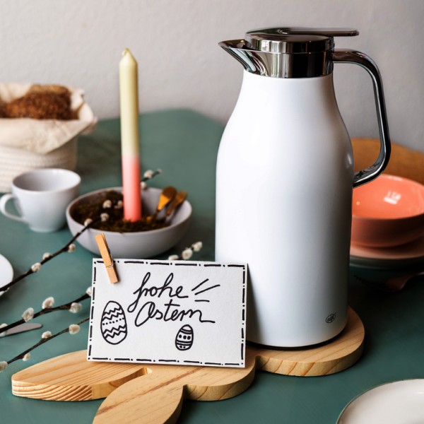 Термос Alfi Skyline 1,5 л білий матовий для збереження гарячих і холодних напоїв