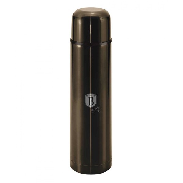 Термос для зберігання напоїв Berlinger Haus Metallic Line BH-6819, 1 л, чорний блискучий