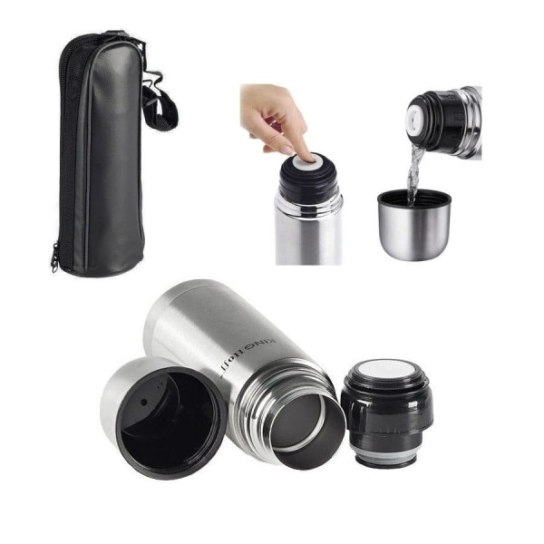 Termos termiczny Kinghoff KH-4054 stalowy 1,0L z pokrowcem