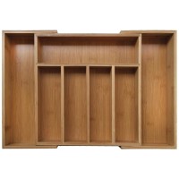 Organizer do szuflady, BAMBUSOWY wkład rozsuwany 1576, do przechowywania sztućców