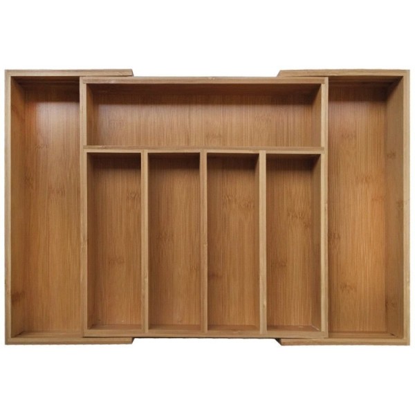 Organizer do szuflady, BAMBUSOWY wkład rozsuwany 1576, do przechowywania sztućców