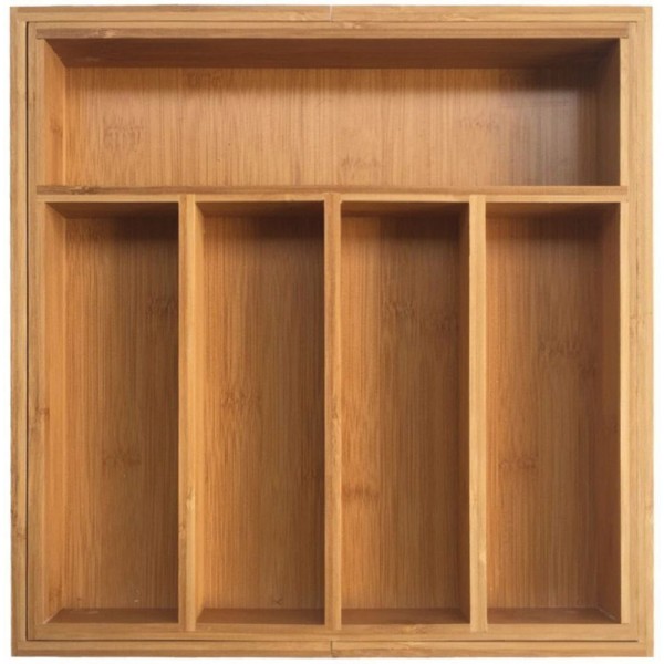 Organizer do szuflady, BAMBUSOWY wkład rozsuwany 1576, do przechowywania sztućców