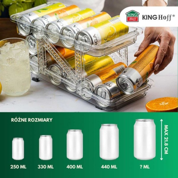 Organizer grawitacyjny, Kinghoff KH-1944, na puszki do szafki, regulowany