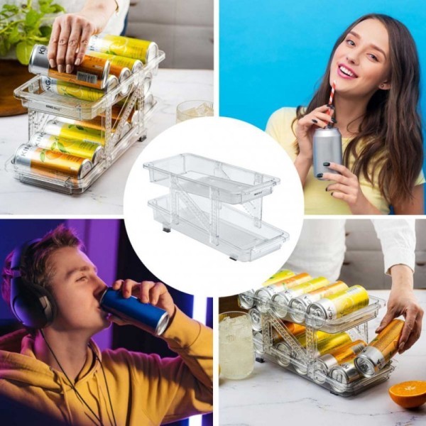 Organizer grawitacyjny, Kinghoff KH-1944, na puszki do szafki, regulowany