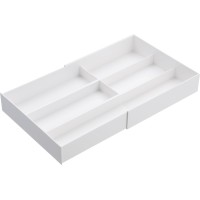 Organizer do szuflady, brak marki, Organizer regulowany, biały, plastik