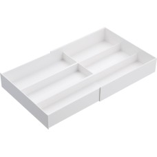 Organizer do szuflady, brak marki, Organizer regulowany, biały, plastik