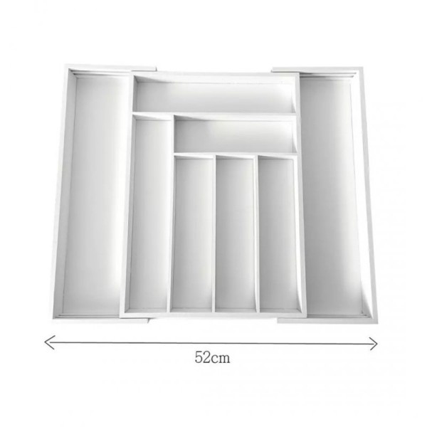 Organizer do szuflady KingHoff KH-1748 wkład bambusowy biały