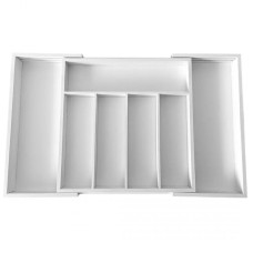 Вкладиш для шухляди, Kinghoff KH-1746, бамбук білий — для організації столових приборів і кухонних шухляд