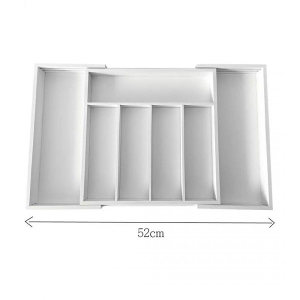 Organizer do szuflady, Kinghoff KH-1746 — wkład bambusowy, biały