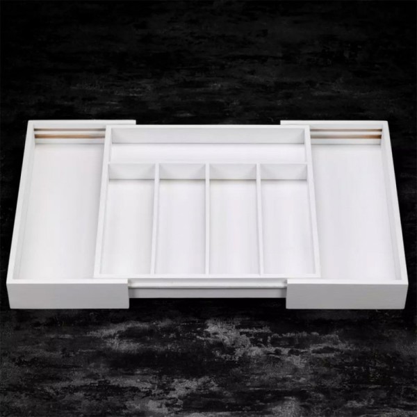 Organizer do szuflady, Kinghoff KH-1746 — wkład bambusowy, biały