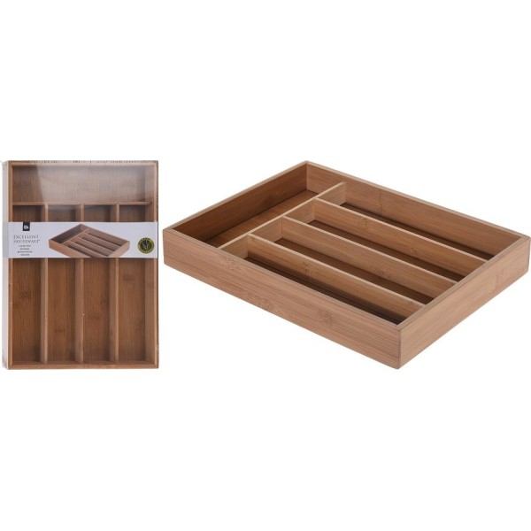 Organizer kuchenny Nubamboo wkład bambusowy do szuflady 35x26 cm