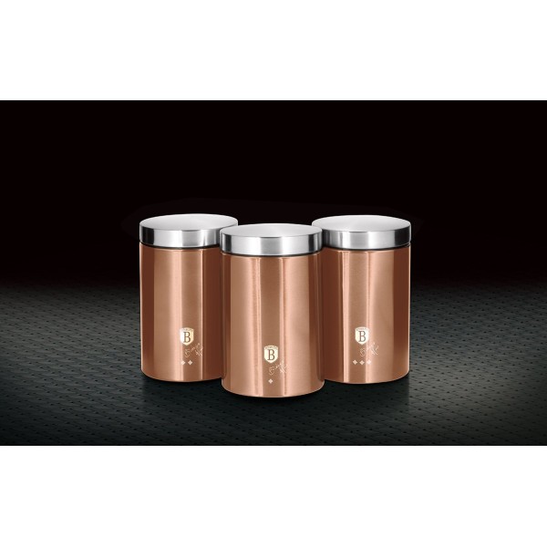 Chlebak Berlinger Haus BH-6730 Rose Gold z zestawem pojemników do przechowywania żywności