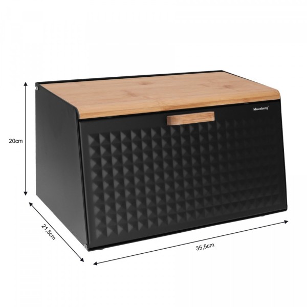 Chlebak Klausberg KB-7467 stalowo-drewniany dwustronny do przechowywania pieczywa