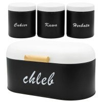 Chlebak, Brunbeste, BB-2669, металевий, малий, з 3 контейнерами для кави, чаю, цукру та спецій, застосування: для зручного зберігання та сервування на кухні