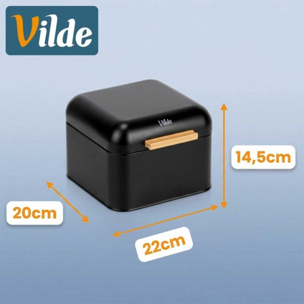 MINI CHLEBAK STALOWY POJEMNIK NA PIECZYWO 229307 CZARNY