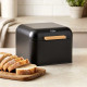 MINI CHLEBAK STALOWY POJEMNIK NA PIECZYWO 229307 CZARNY