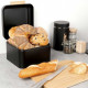 MINI CHLEBAK STALOWY POJEMNIK NA PIECZYWO 229307 CZARNY