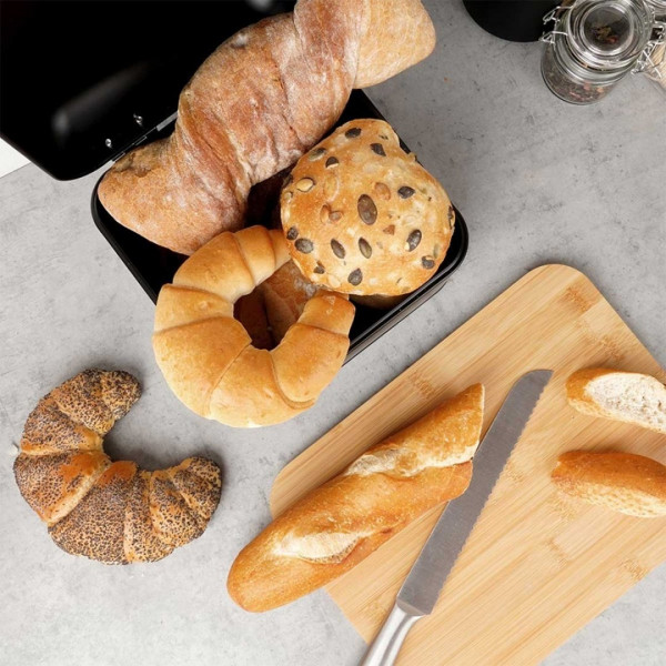 MINI CHLEBAK STALOWY POJEMNIK NA PIECZYWO 229307 CZARNY