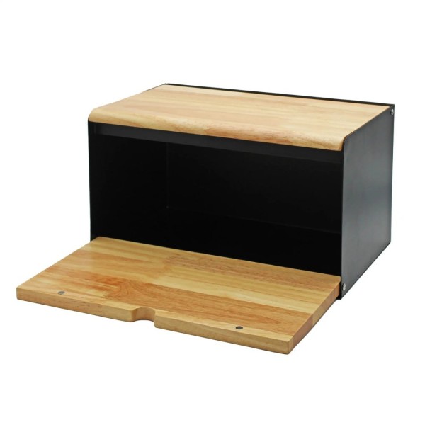 Chlebak dwustronny stal bambusowy, BRUNBESTE BB-2698, pojemniki na przyprawy, nóż do chleba, Chlebaki, Wyposażenie kuchni / Przechowywanie żywności / Chlebaki