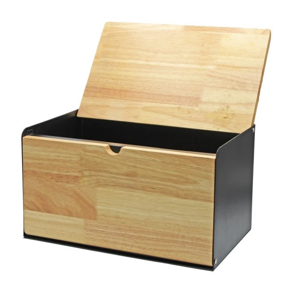 Chlebak dwustronny stal bambusowy, BRUNBESTE BB-2698, pojemniki na przyprawy, nóż do chleba, Chlebaki, Wyposażenie kuchni / Przechowywanie żywności / Chlebaki