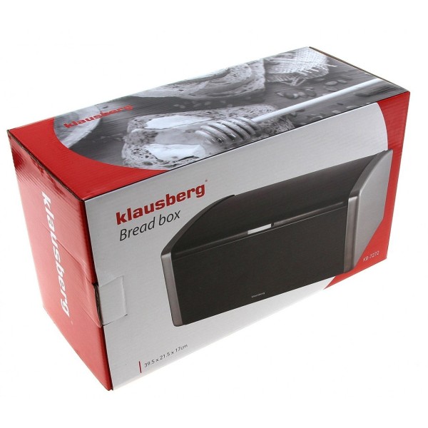 Chlebak Klausberg KB-7272 stalowy czarny do przechowywania pieczywa