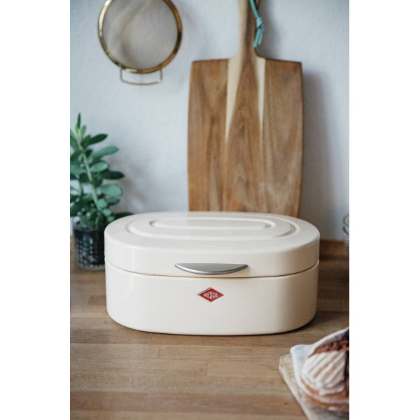 Хлібниця Elly Single, пісковий мат, 320 мм для зберігання хліба на кухні Хлібниця Elly Single, пісковий мат, 320 мм для зберігання хліба на кухні