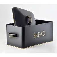 Хлебница SANDY VINTAGE чорна 39x18x21 см для зберігання хліба на кухні