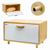 Хлібниця Brunbeste BB-4253 бамбукова для зберігання хліба, біла
