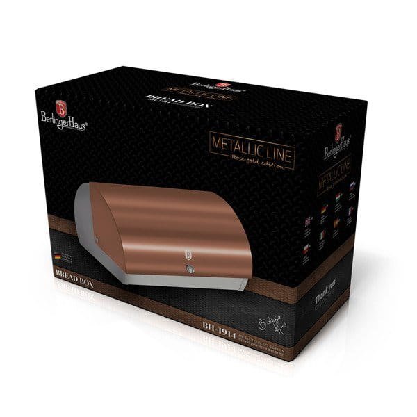 Chlebak Berlinger Haus Copper Metallic Line BH-1914 stal nierdzewna do przechowywania chleba