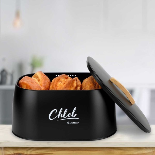 Хлібниця ELITEHOFF E-6324 (сталевий, чорний)