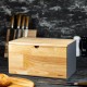Chlebak Klausberg KB-7395 stalowo-drewniany do przechowywania pieczywa