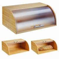CHLEBAK BAMBUSOWY DREWNIANY 41CM POJEMNIK NA PIECZYWO CHLEB BUŁKI KLAUSBERG KB-7874