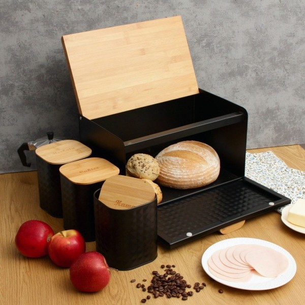 Chlebak Brunbeste BB-2754-PL dwustronnie otwierany z 4 pojemnikami do kuchni