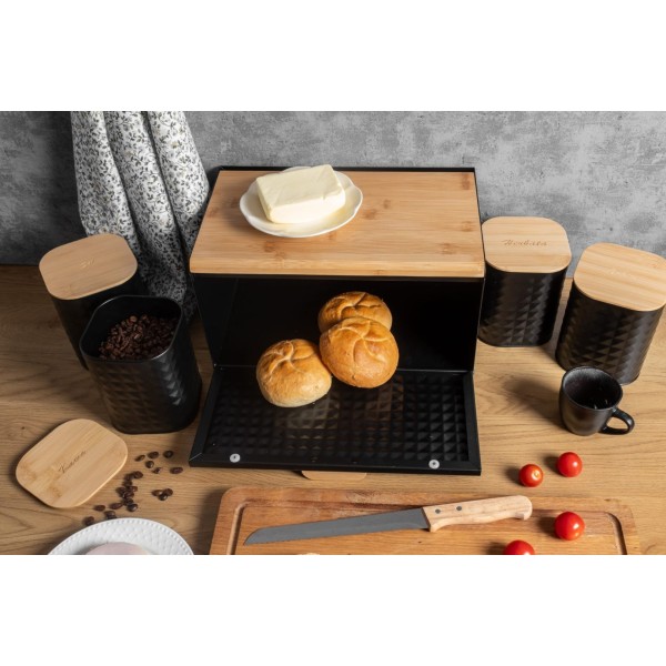 Chlebak Brunbeste BB-2754-PL dwustronnie otwierany z 4 pojemnikami do kuchni