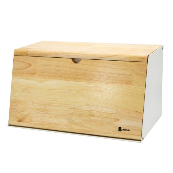 Chlebak dwustronny bambusowy stal pojemник na chleb skośny, BRUNBESTE BB-4259