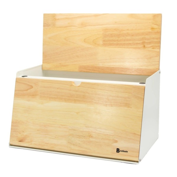 Chlebak dwustronny bambusowy stal pojemник na chleb skośny, BRUNBESTE BB-4259