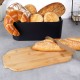 Chlebak Stalfam 259301 z deską bambusową czarny do kuchni