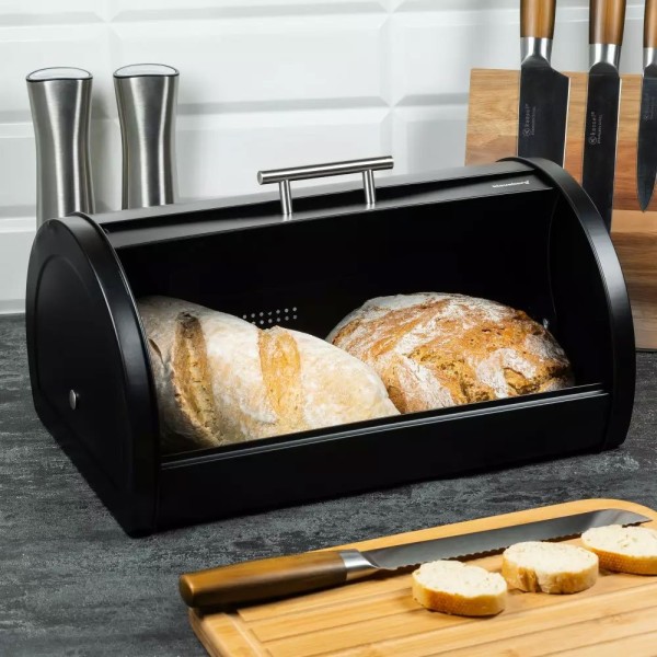 Chlebak Klausberg KB-7453 stal nierdzewna z pokrywą Diamond do przechowywania pieczywa