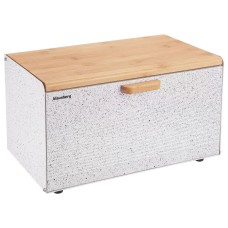 Chlebak Klausberg KB-7466 dwustronny stalowo-drewniany biały do przechowywania chleba
