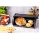 Chlebak Kinghoff KH-1834 stalowy matowy czarny 44 cm do przechowywania chleba