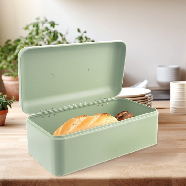 Chlebak metalowy Orion 152464 (zielony 42,5x23x20 cm)