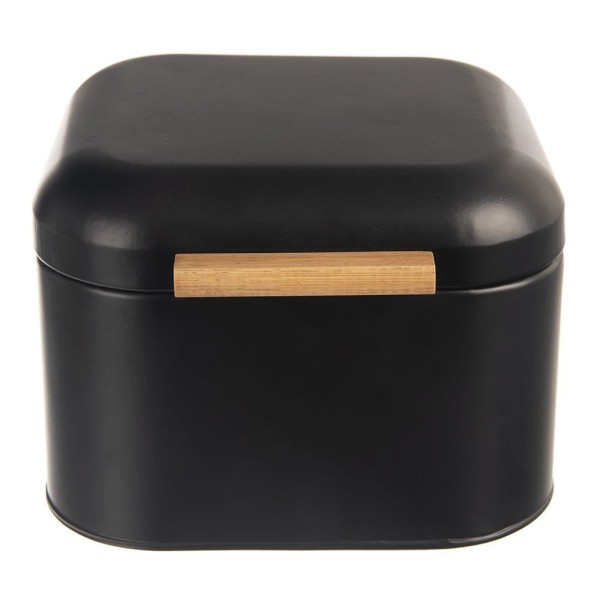 Хлебница ORION 152462, метал, компактна чорна 21.5×20×14.5 см — для зберігання хліба на кухні