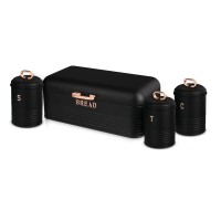 Chlebak Berlinger Haus Black Rose BH-6753 stalowy z 3 pojemnikami do przechowywania chleba