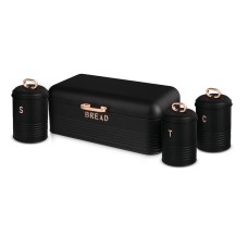 Chlebak Berlinger Haus Black Rose BH-6753 stalowy z 3 pojemnikami do przechowywania chleba