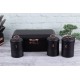 Chlebak Berlinger Haus Black Rose BH-6753 stalowy z 3 pojemnikami do przechowywania chleba