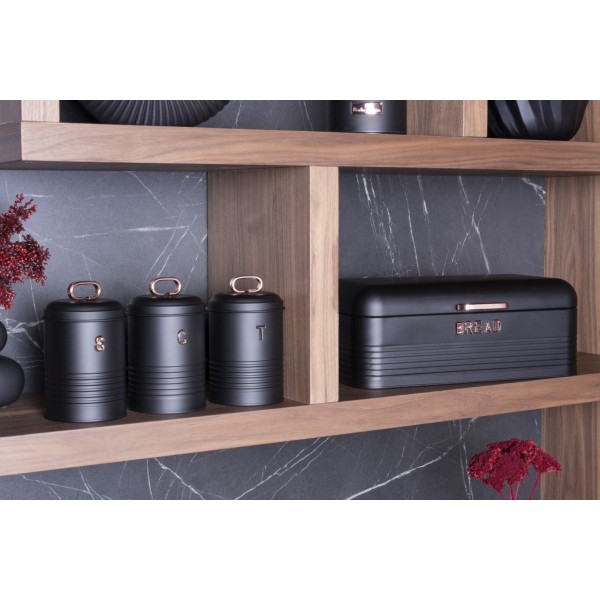 Chlebak Berlinger Haus Black Rose BH-6753 stalowy z 3 pojemnikami do przechowywania chleba