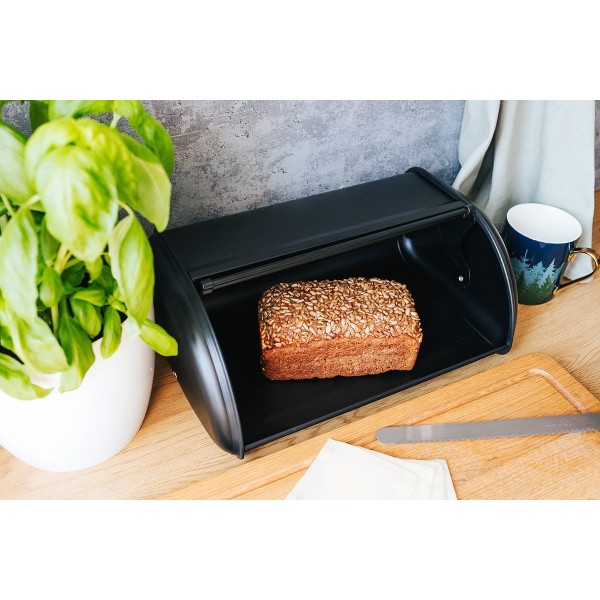 Хлебниця Brunbeste BB-2740 мала 36 см сталева чорна для зберігання хліба Хлебниця Brunbeste BB-2740 мала 36 см сталева чорна для зберігання хліба