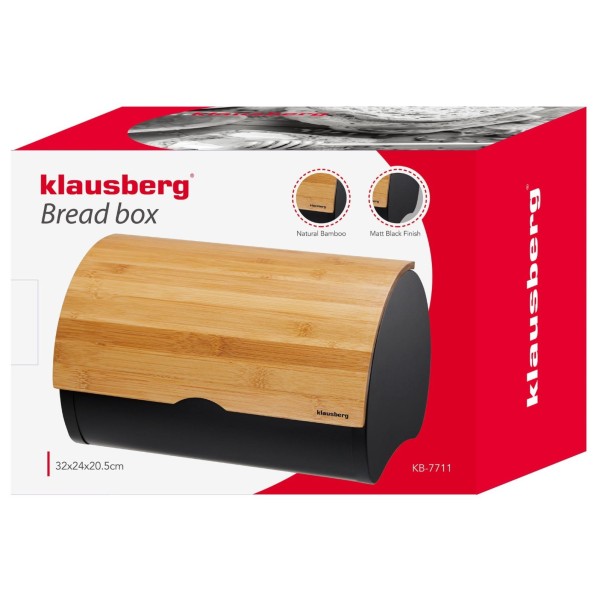 Chlebak Klausberg KB-7711 stalowy 32 cm pojemnik do przechowywania pieczywa